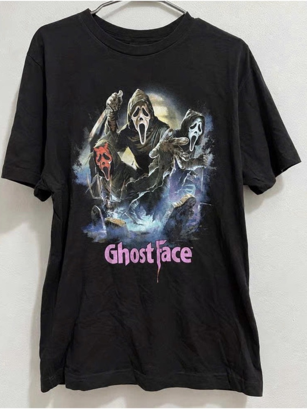 Ghost Face Graphic Tee - Black